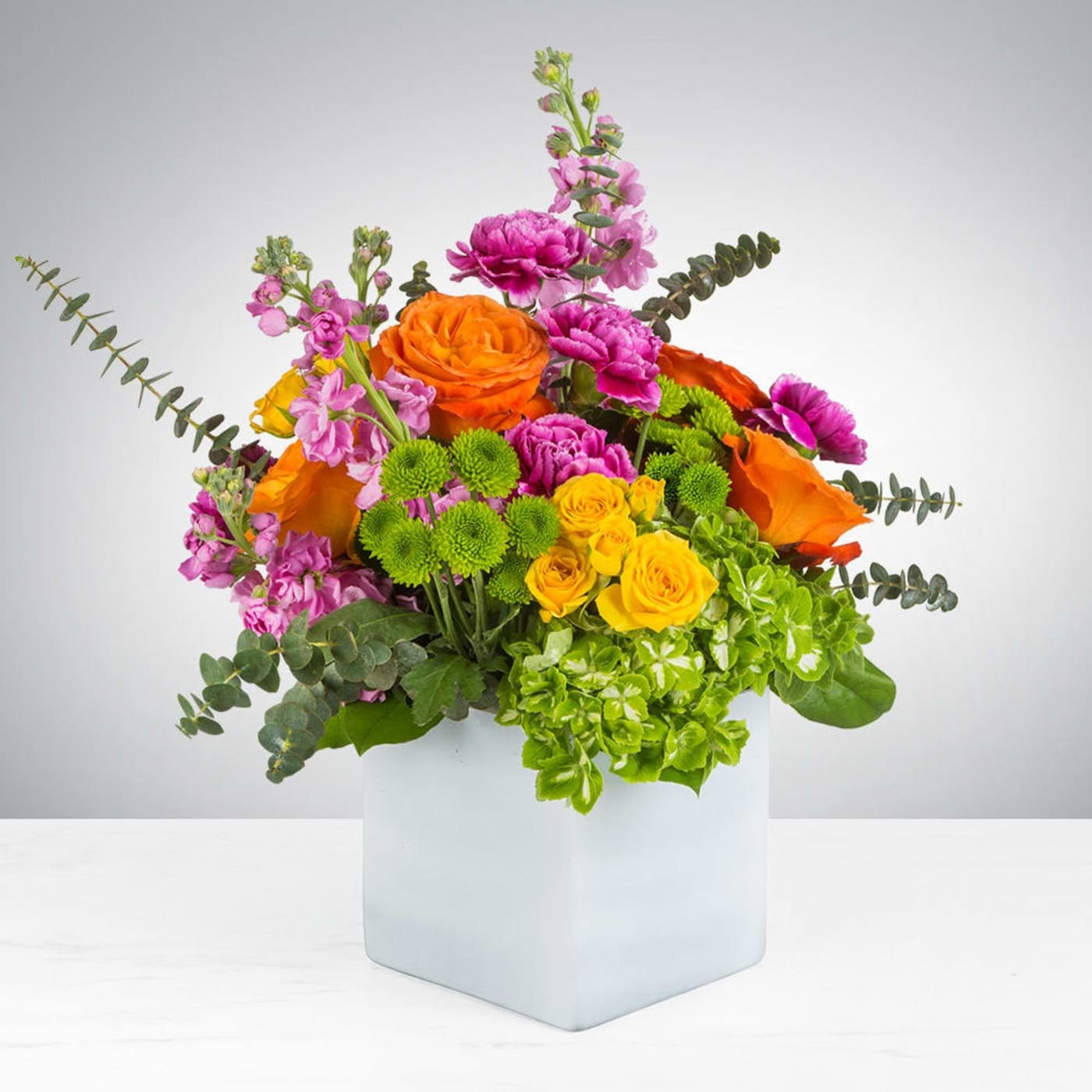 Elegant soft pink and white thank you flower bouquet