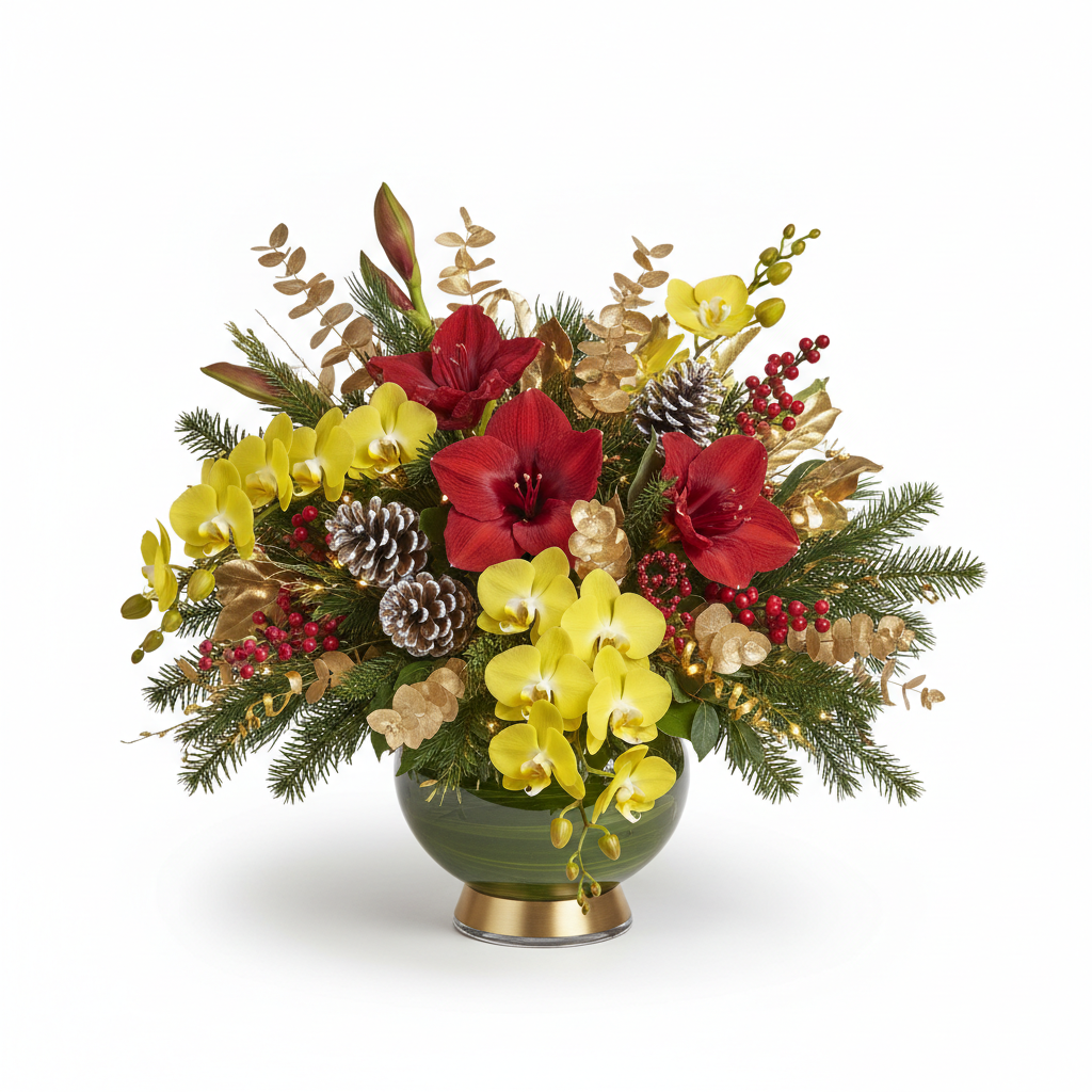 Home for the Holidays — Festive Winter Holiday Arrangement from Citywide Florists NYC